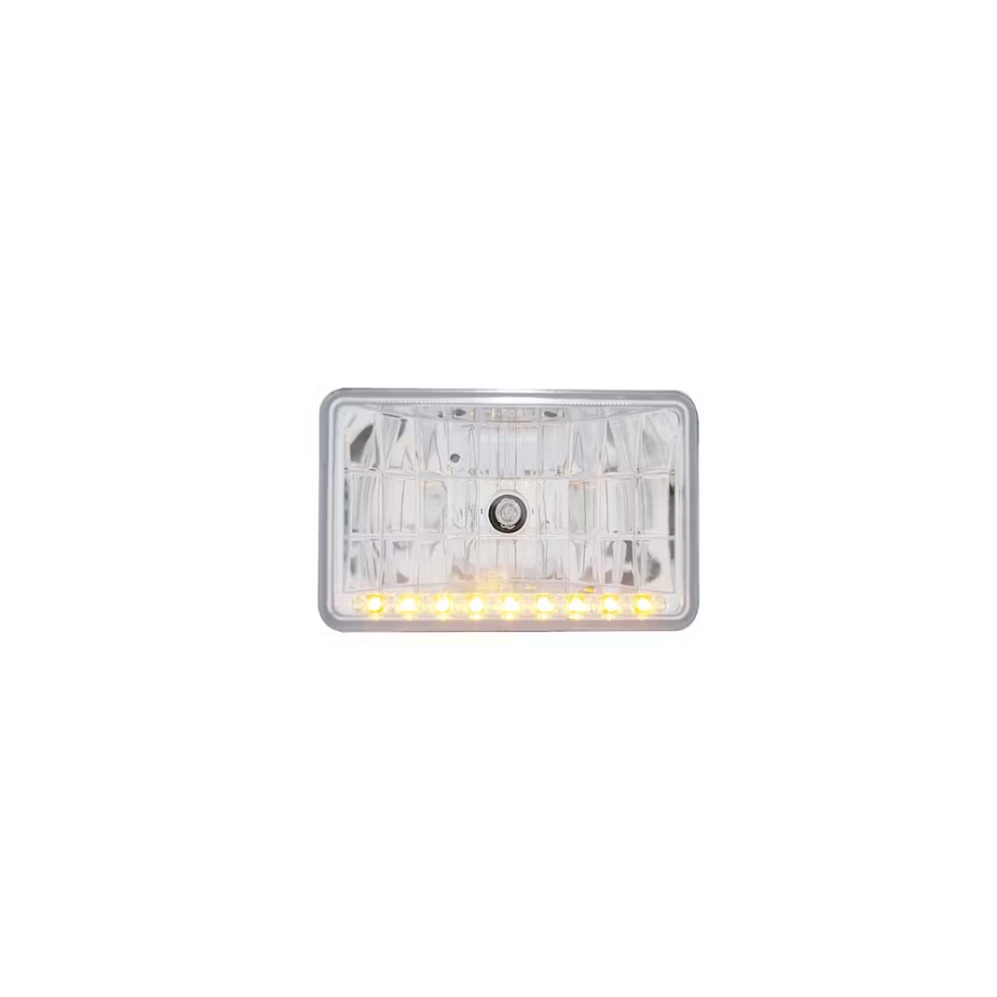 Faros Rectangulares LED 165mm Cristal 4" x 6" luz baja led ambar